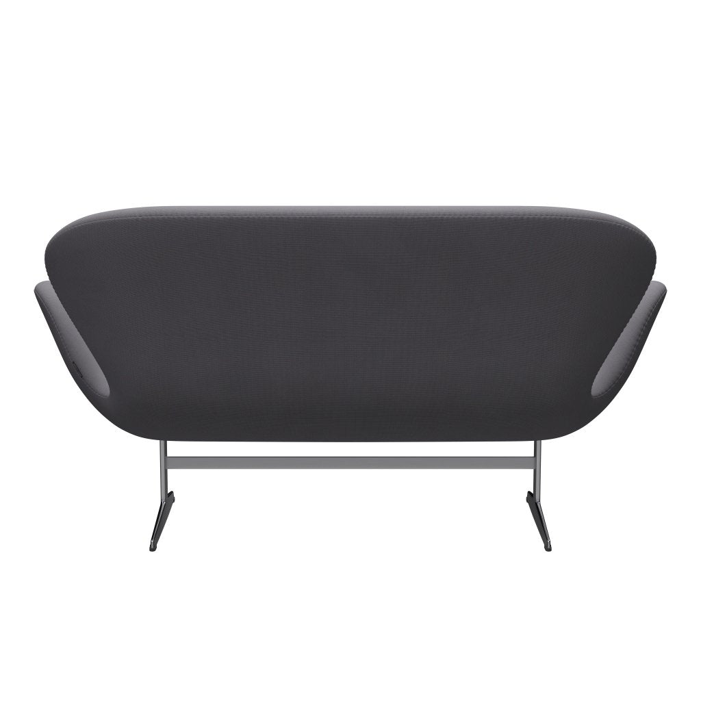 Fritz Hansen Svan soffa 2-sits, satin polerad aluminium/berömmelse grå (60078)