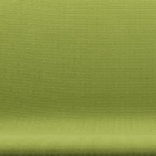 Fritz Hansen Svanesofa 2-Personers, Satinpoleret Aluminium/Fame Light Grass Green
