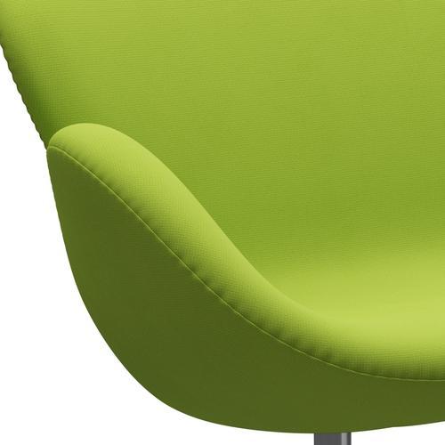 Fritz Hansen Svan soffa 2-sits, satin polerad aluminium/berömmelse neongrön