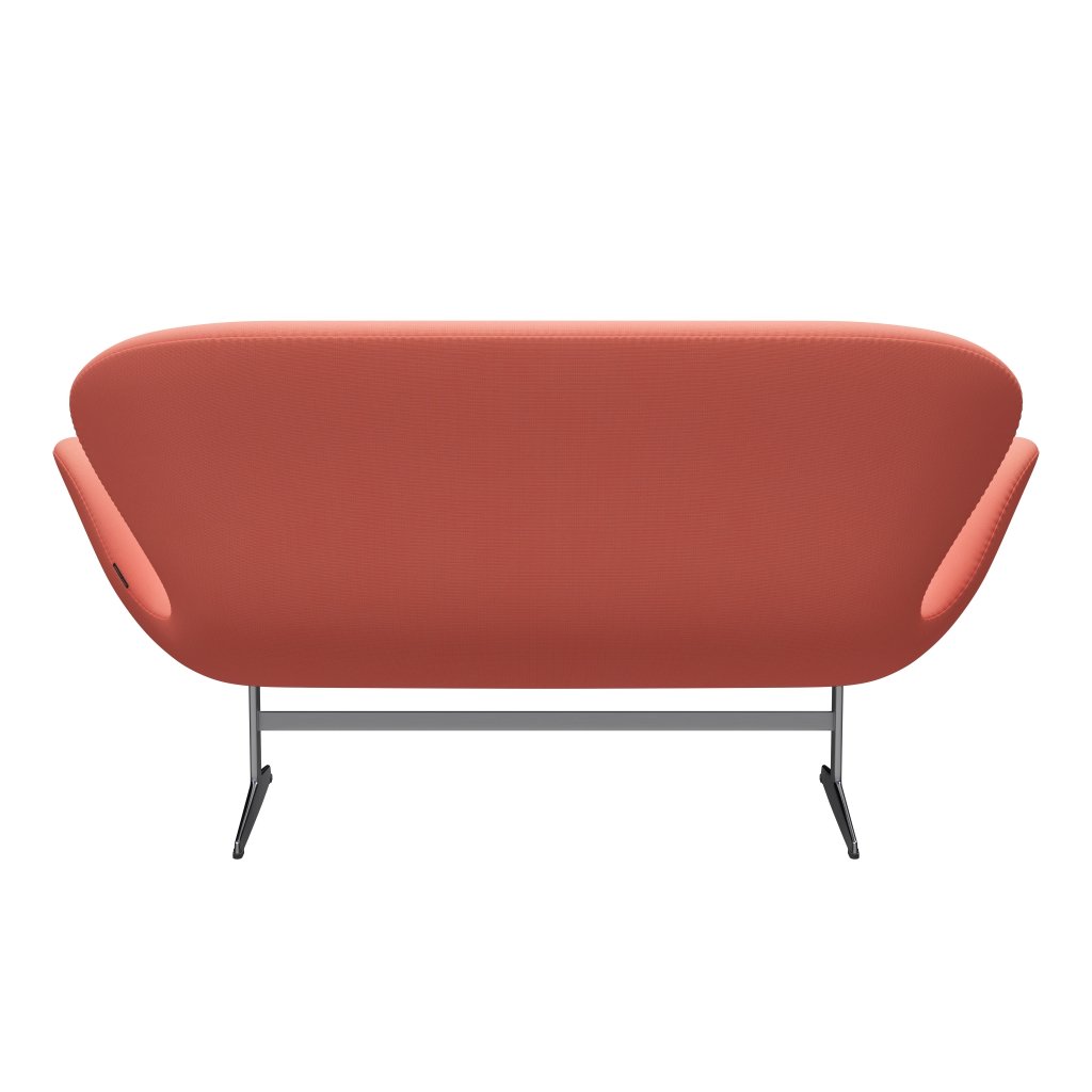 Fritz Hansen Svan soffa 2-sits, satin polerad aluminium/berömmelse ljusrosa