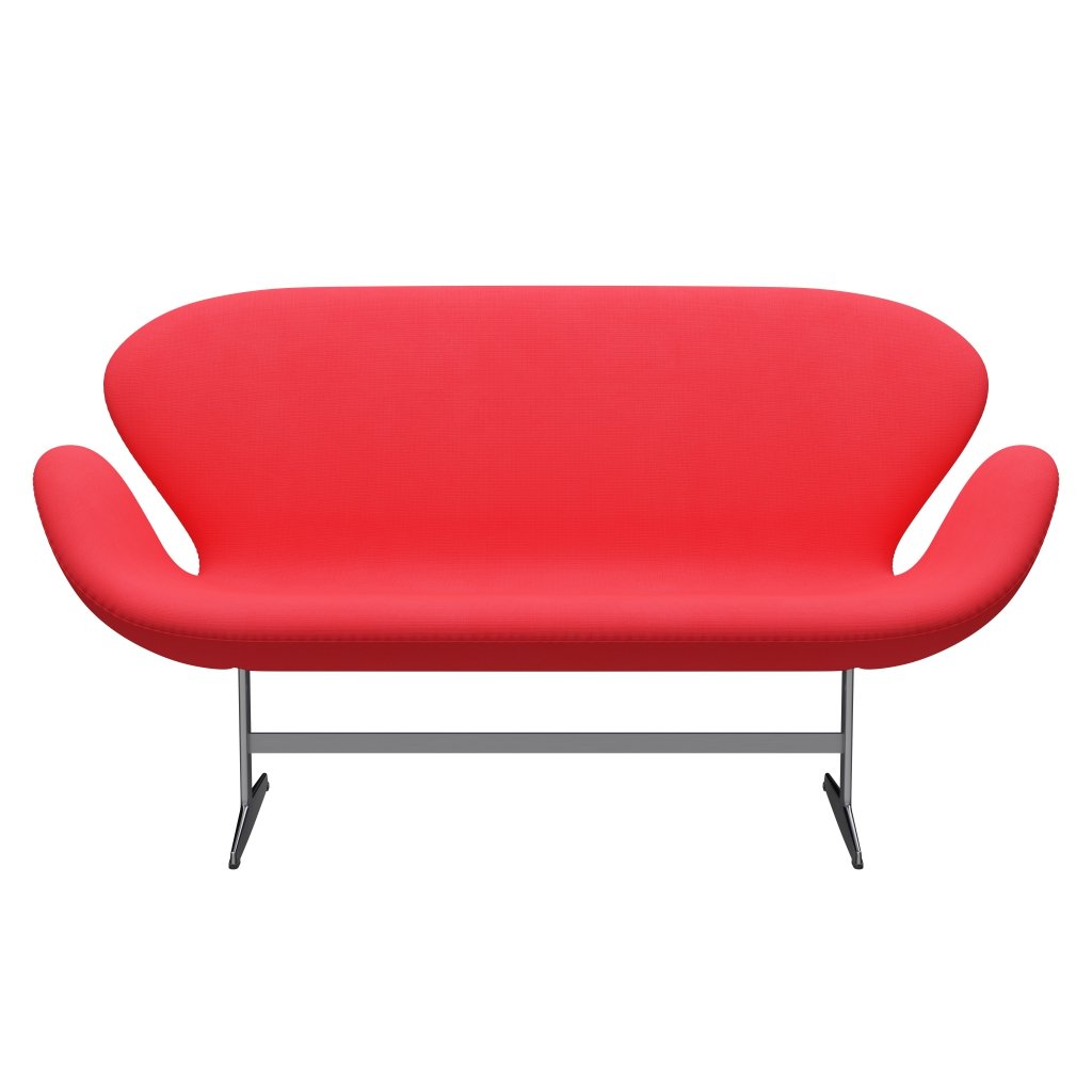 Fritz Hansen Svan soffa 2-sits, satin polerad aluminium/berömmelse rosa