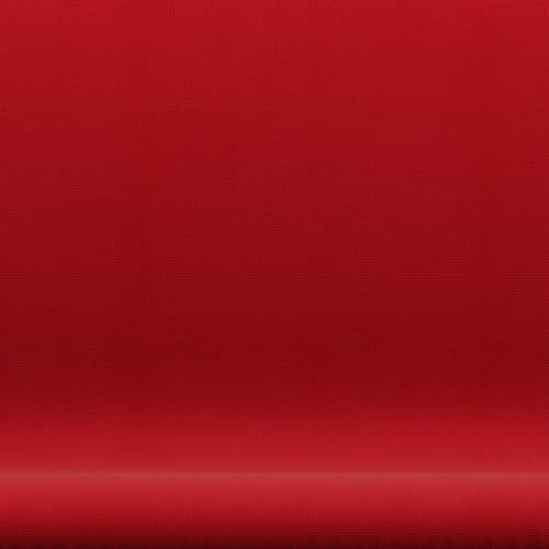 Fritz Hansen Svan soffa 2-person, satin polerad aluminium/berömmelse röd (64089)