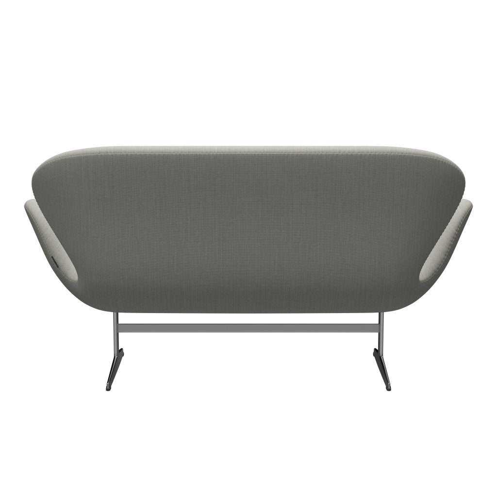 Fritz Hansen Svan soffa 2-sits, satin polerad aluminium/fiord beige/sten