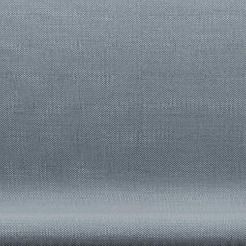 Fritz Hansen Svanesofa 2-Personers, Satinpoleret Aluminium/Fiord Blue/Grey