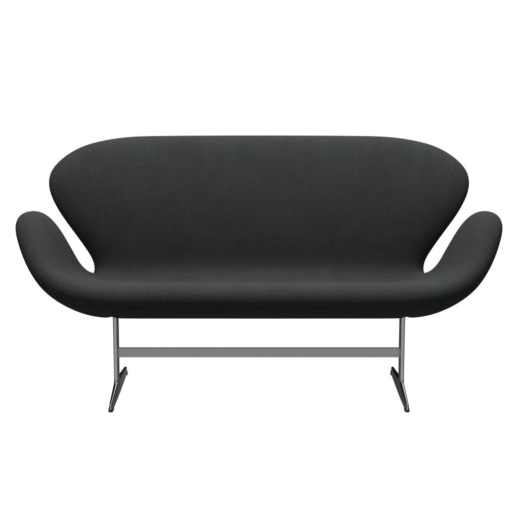 Fritz Hansen Svan soffa 2-sits, satin polerad aluminium/fiord kol multi