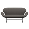 Fritz Hansen Svan soffa 2-person, satin polerad aluminium/hallingdal grå/mörk