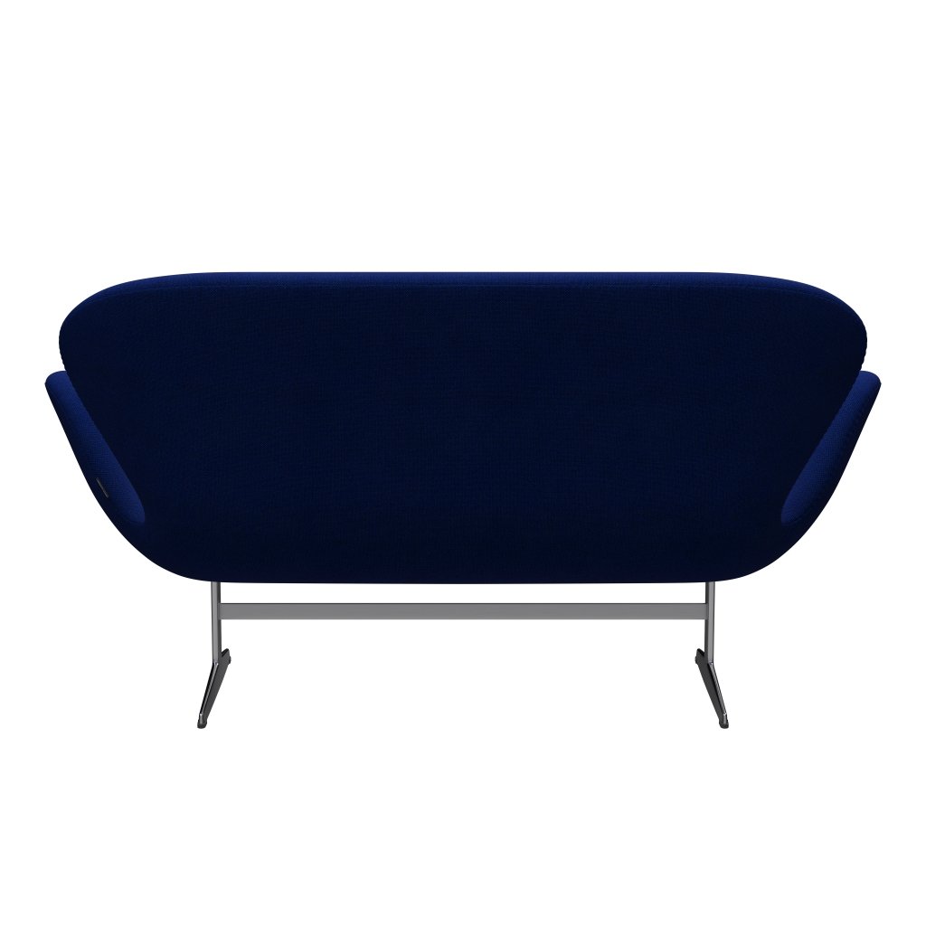 Fritz Hansen Svan soffa 2-sits, satin polerad aluminium/hallingdal havsblått