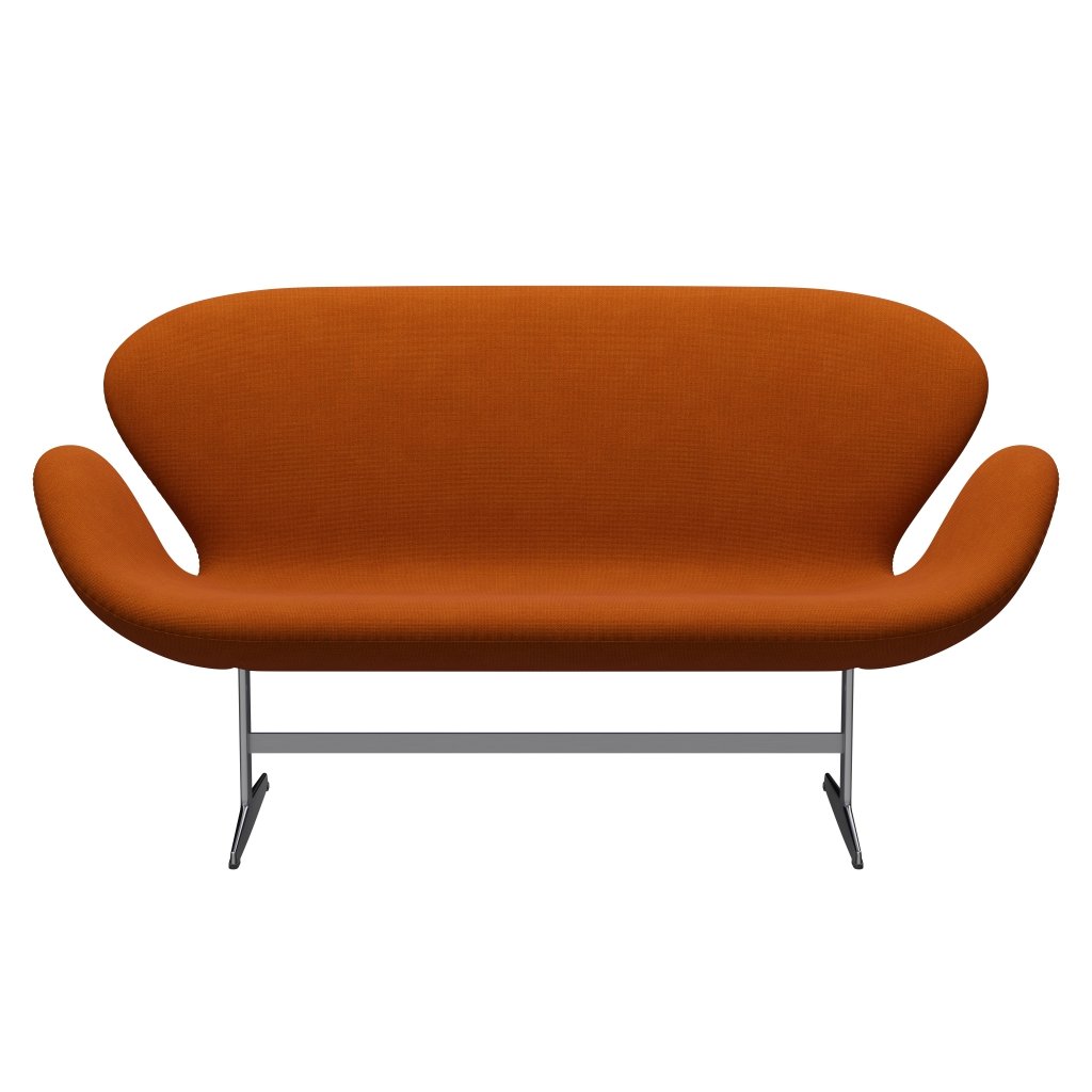 Fritz Hansen Svan soffa 2-person, satin polerad aluminium/hallingdal orange (547)