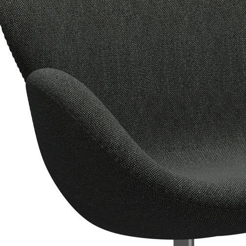 Fritz Hansen Svan soffa 2-person, satin polerad aluminium/hallingdal svart/grå (368)