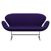 Fritz Hansen Svan soffa 2-sits, satin polerad aluminium/hallingdal lila