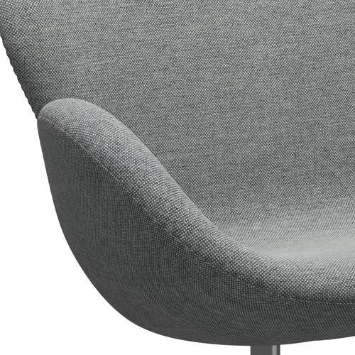 Fritz Hansen Svan soffa 2-person, satin polerad aluminium/hallingdal vit grå