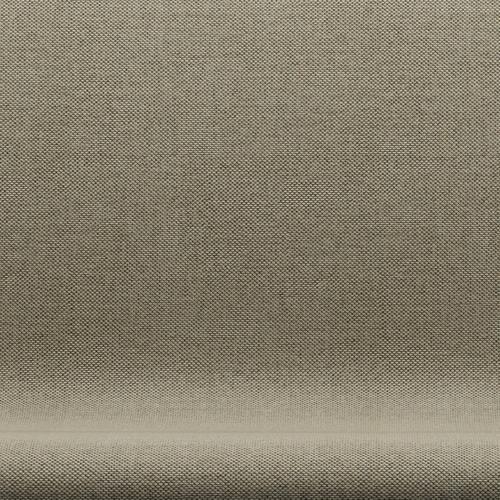 Fritz Hansen Svan soffa 2-person, satin polerad aluminium/omull ljus beige/naturlig