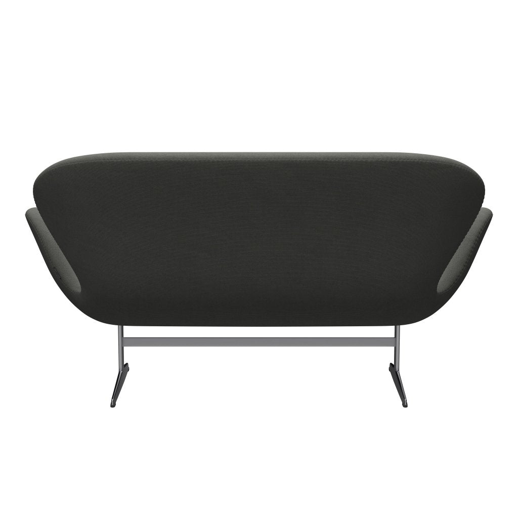 Fritz Hansen Svan soffa 2-sits, satin polerad aluminium/stålcutgrå