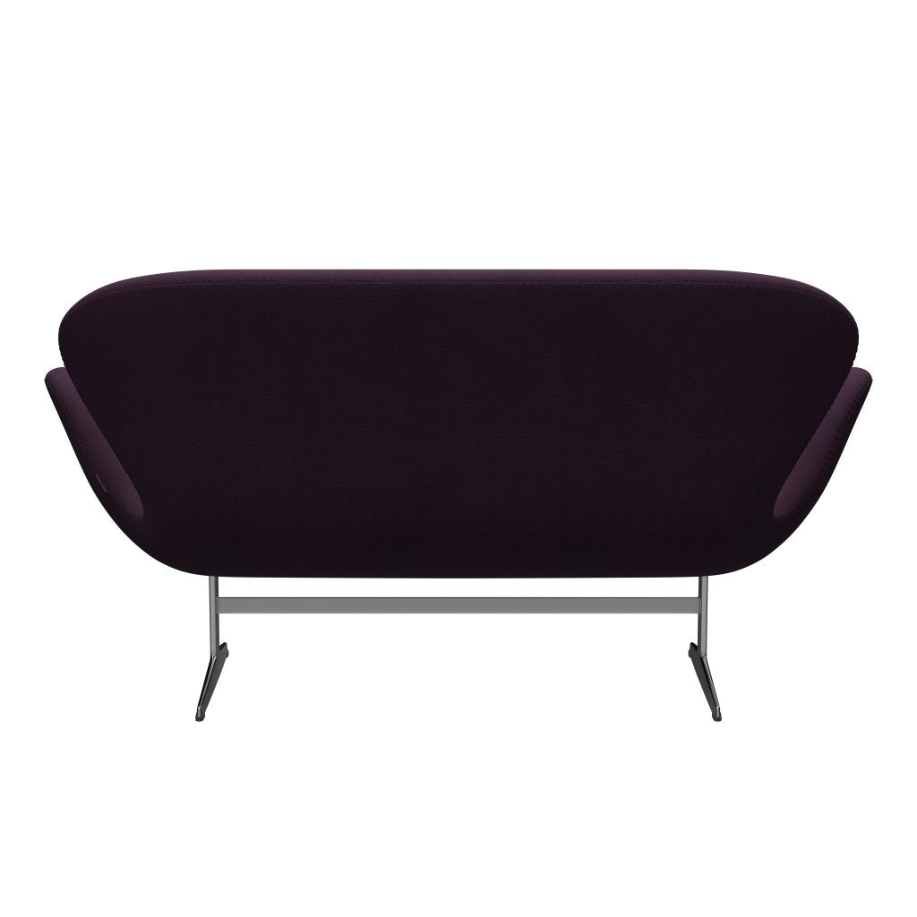 Fritz Hansen Svan soffa 2-person, satin polerad aluminium/stålcut medium lila