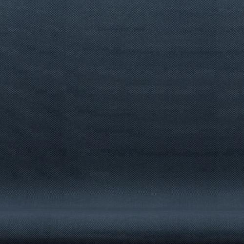 Fritz Hansen Svan soffa 2-person, satin polerad aluminium/steelcut trio mörk dammig blå