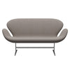 Fritz Hansen Svan soffa 2-person, satin polerad aluminium/stålcut trio rosa/vit/svart