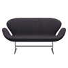 Fritz Hansen Svan soffa 2-person, satin polerad aluminium/steelcut trio varm mörkblå