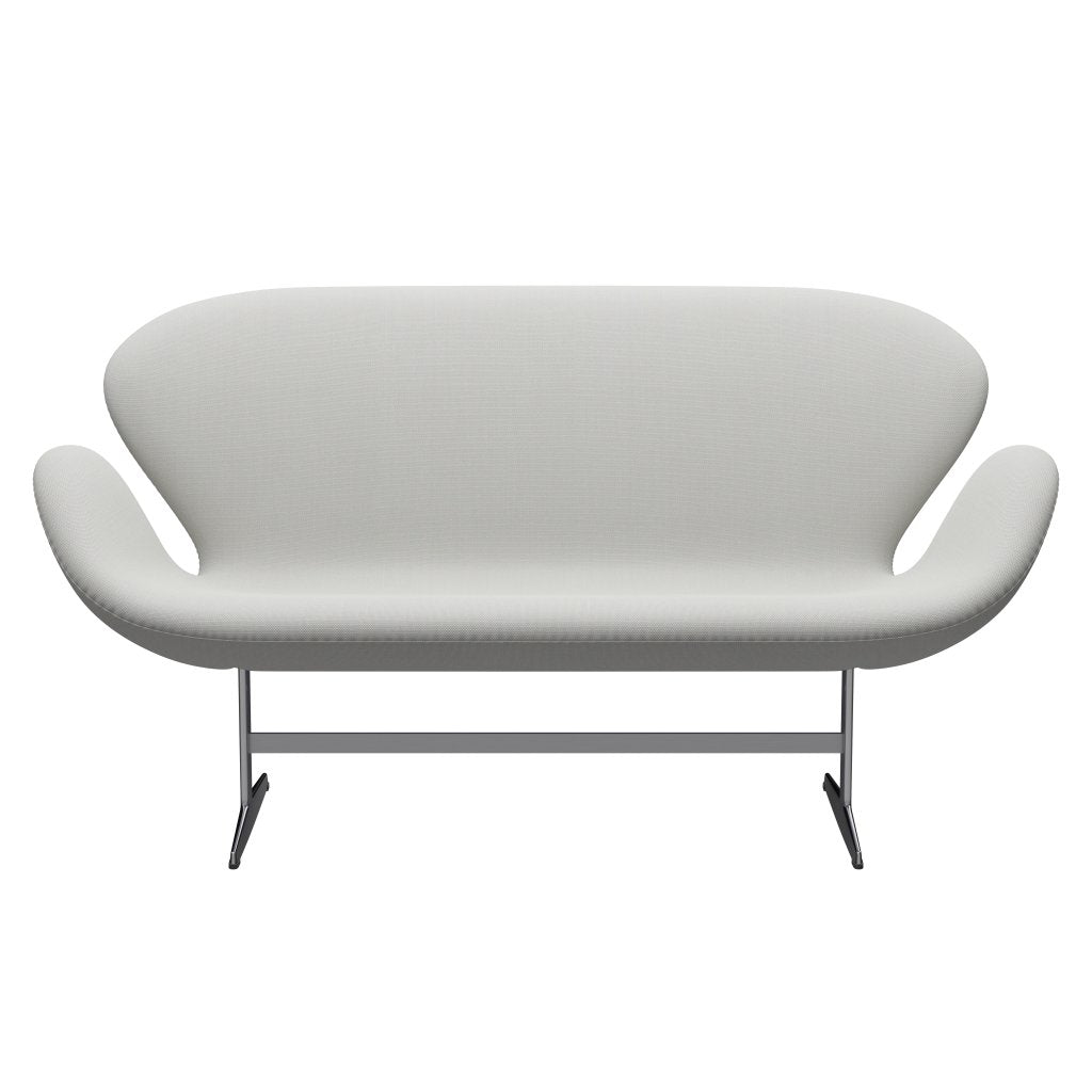 Fritz Hansen Svan soffa 2-person, satin polerad aluminium/steelcut trio blek mintgrön