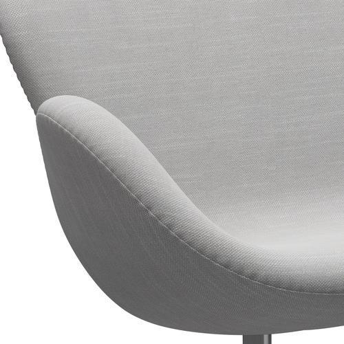 Fritz Hansen Svan soffa 2-person, satin polerad aluminium/sunniva naturlig/ljusgrå