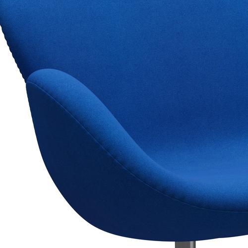 Fritz Hansen Svan soffa 2-person, satin polerad aluminium/tonus blå
