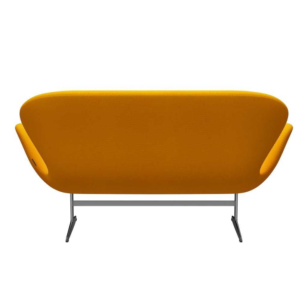 Fritz Hansen Svan soffa 2-person, satin polerad aluminium/tonus gul orange