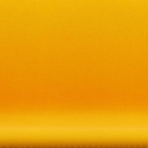 Fritz Hansen Svanesofa 2-Personers, Satinpoleret Aluminium/Tonus Yellow Orange