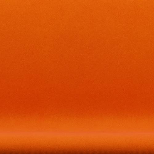 Fritz Hansen Svanesofa 2-Personers, Satinpoleret Aluminium/Tonus Klar Orange