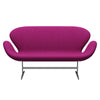 Fritz Hansen Svan soffa 2-sits, satin polerad aluminium/tonusrosa