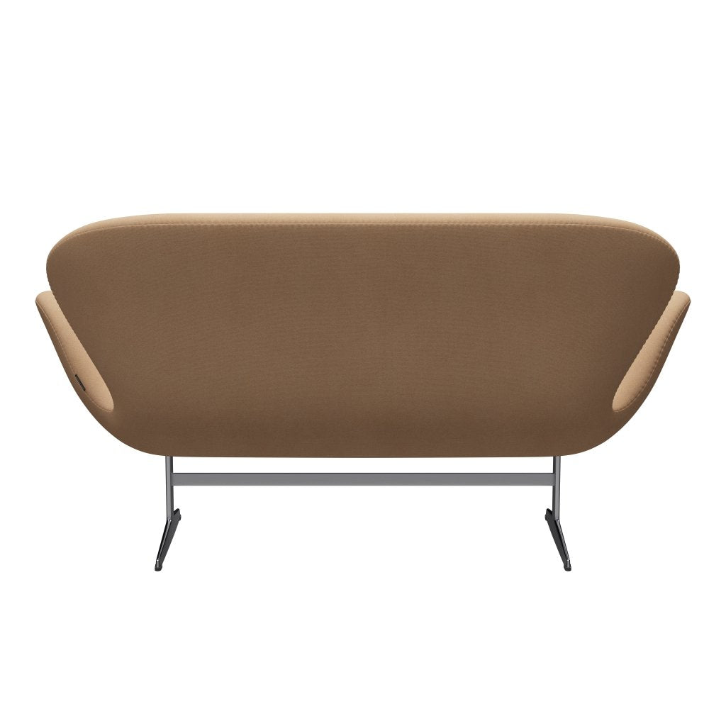 Fritz Hansen Svan soffa 2-sits, satin polerad aluminium/tonus varm beige