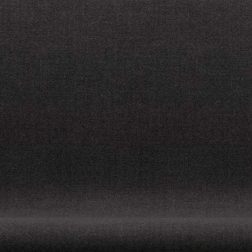 Fritz Hansen Svan soffa 2-sits, svart lackerad/duk svart