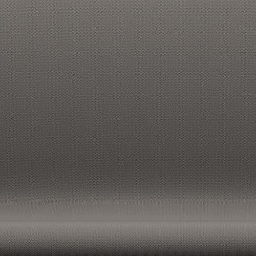 Fritz Hansen Svan soffa 2-personers, svart lack/fångst mörk varm grå