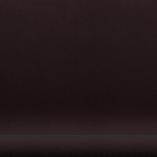 Fritz Hansen Swan Sofa 2-personers, svart lack/Christianshavn mörkröd