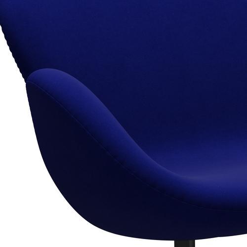 Fritz Hansen SWAN SOFA 2-personers, Black Lacquer/Comfort Blue (66008)