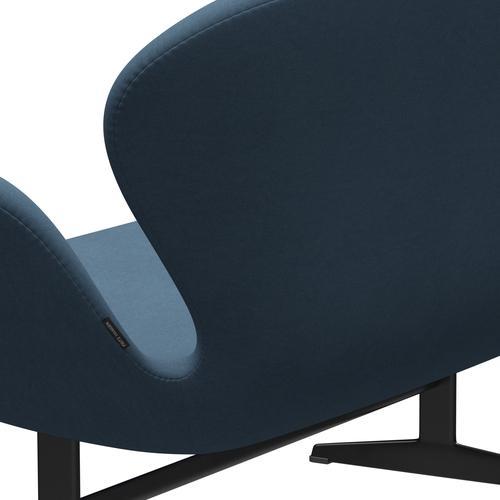 Fritz Hansen Swan Sofa 2-personers, Black Lacquer/Comfort Grey (01160)