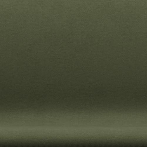 Fritz Hansen Svan soffa 2-personers, svart lack/komfort grön/grå