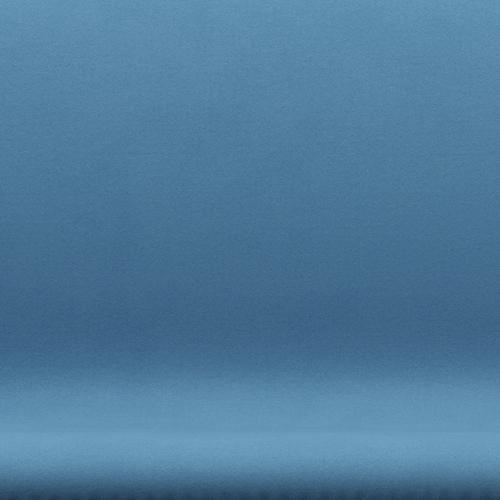 Fritz Hansen SWAN SOFA 2-personers, Black Lacquer/Comfort Light Blue (01124)