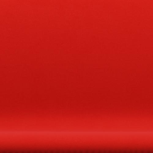 Fritz Hansen Svan soffa 2-sits, svart lackerad/komfortljus röd