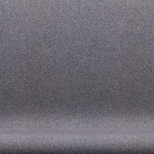 Fritz Hansen Svan soffa 2-personers, svart lack/divina md blekblå grå