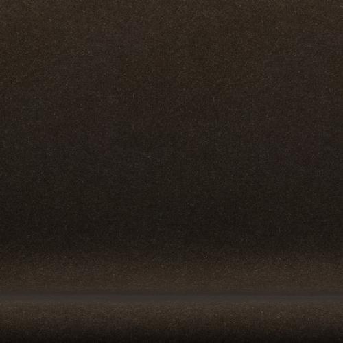 Fritz Hansen Svan soffa 2-person, svart lackerad/divina melange mörkbrun