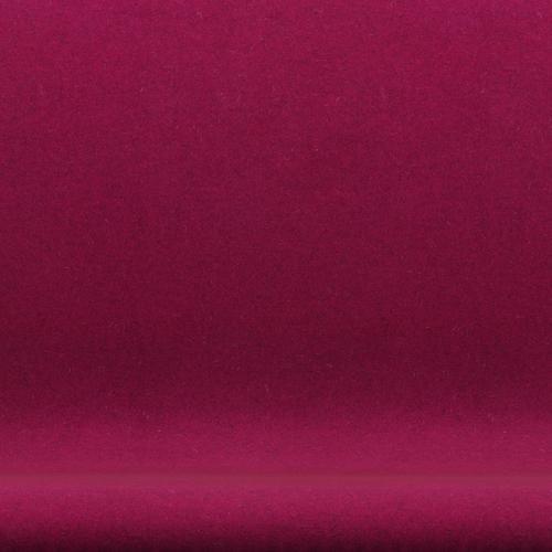 Fritz Hansen Svan soffa 2-personers, svart lack/divina melange läppstift rosa