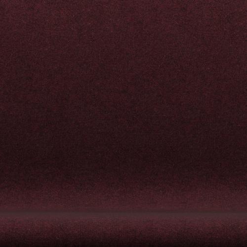 Fritz Hansen Svan soffa 2-personers, svart lack/divina melange mörk rosa