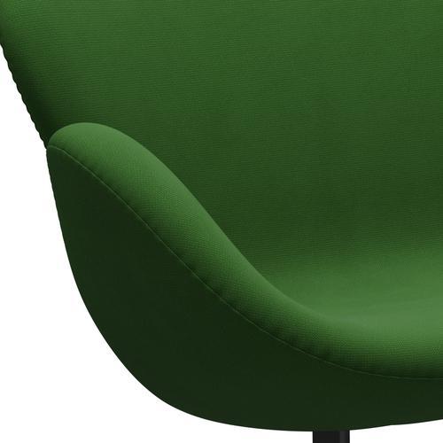 Fritz Hansen Svan soffa 2-sits, svart lackerad/berömmelse gräsgrön