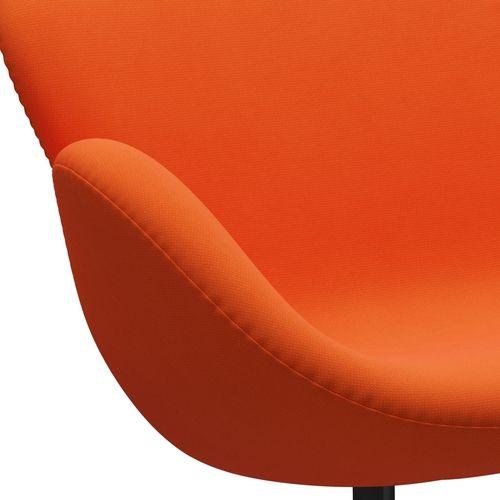 Fritz Hansen Svan soffa 2-personers, svart lack/berömmelse orange (63016)