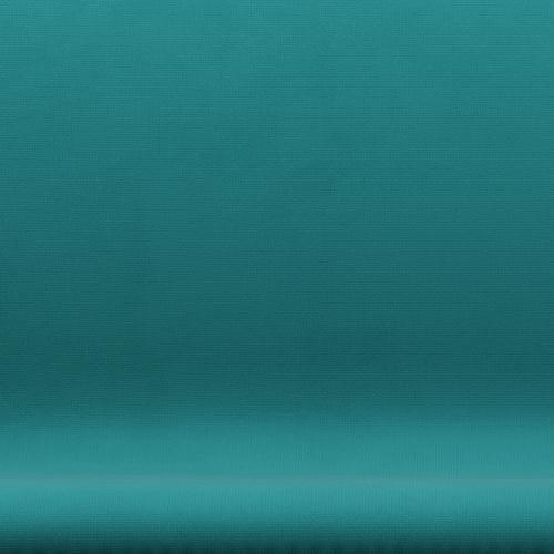 Fritz Hansen Swan Sofa 2-personers, Black Lacquer/Fame Turquoise (67016)