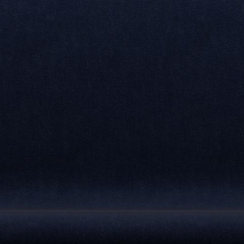 Fritz Hansen Swan Sofa 2-personers, svart lack/hallingdal Royal Blue
