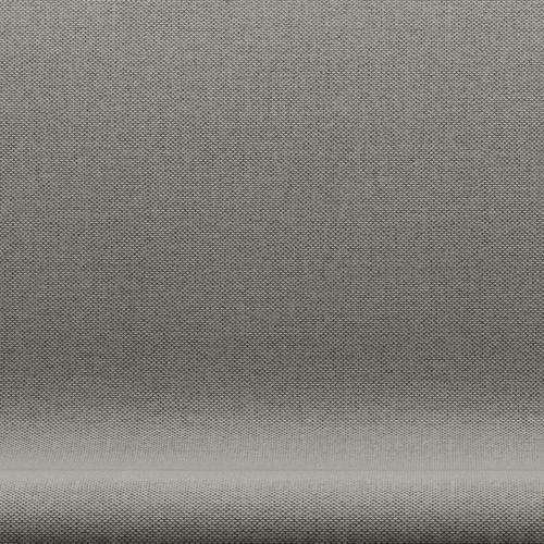Fritz Hansen Swan Sofa 2-personers, svart lack/re-wool grå vit/naturlig