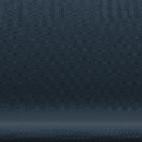 Fritz Hansen Swan Sofa 2-personers, svart lack/steelcut marinblå