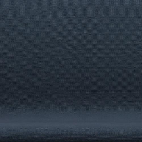 Fritz Hansen Svan soffa 2-personers, svart lack/steelcut trio mörkbrun blå