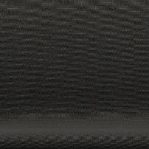 Fritz Hansen Svan soffa 2-personers, svart lack/steelcut trio mörkbrun