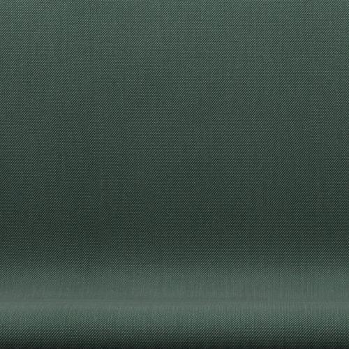 Fritz Hansen Swan Sofa 2-personers, svart lack/steelcut trio Dusty Green (966)